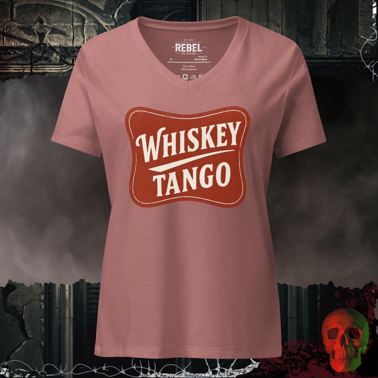 V-Neck Heather Mauve / S Whiskey Tango Relaxed V-Neck
