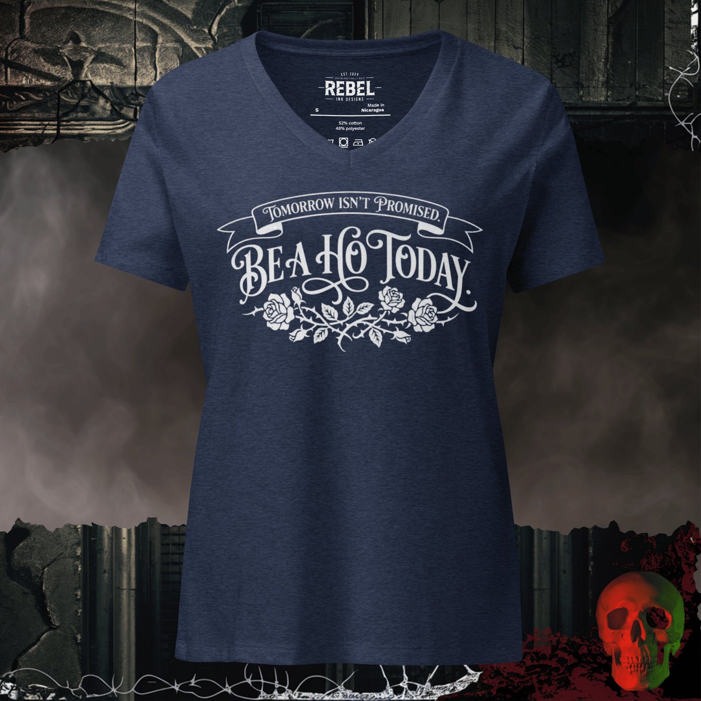 V-Neck Heather Navy / S Be a Ho Today Relaxed V-Neck