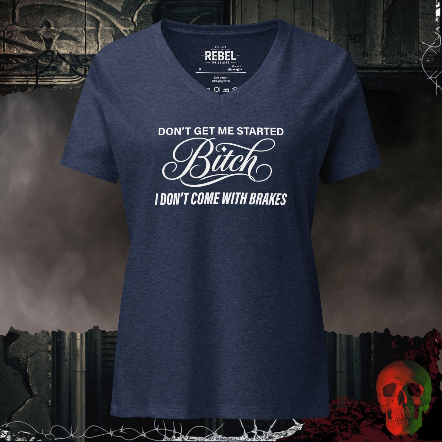 V-Neck Heather Navy / S Don't Get Me Started Relaxed V-Neck