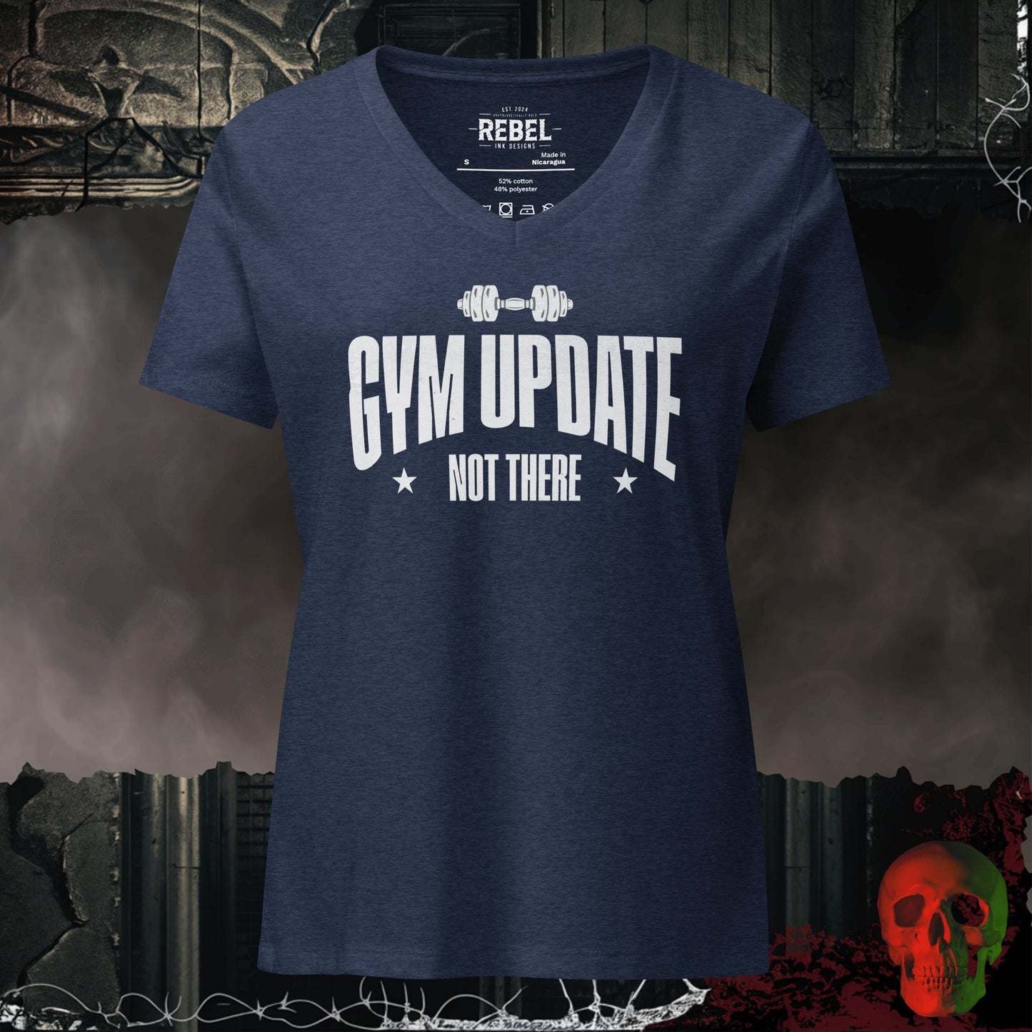 V-Neck Heather Navy / S Gym Update Relaxed V-Neck