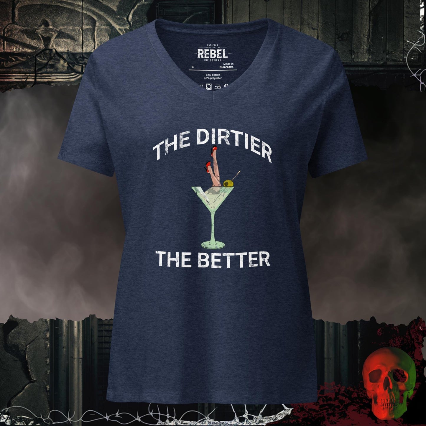 V-Neck Heather Navy / S The Dirtier The Better Relaxed V-Neck