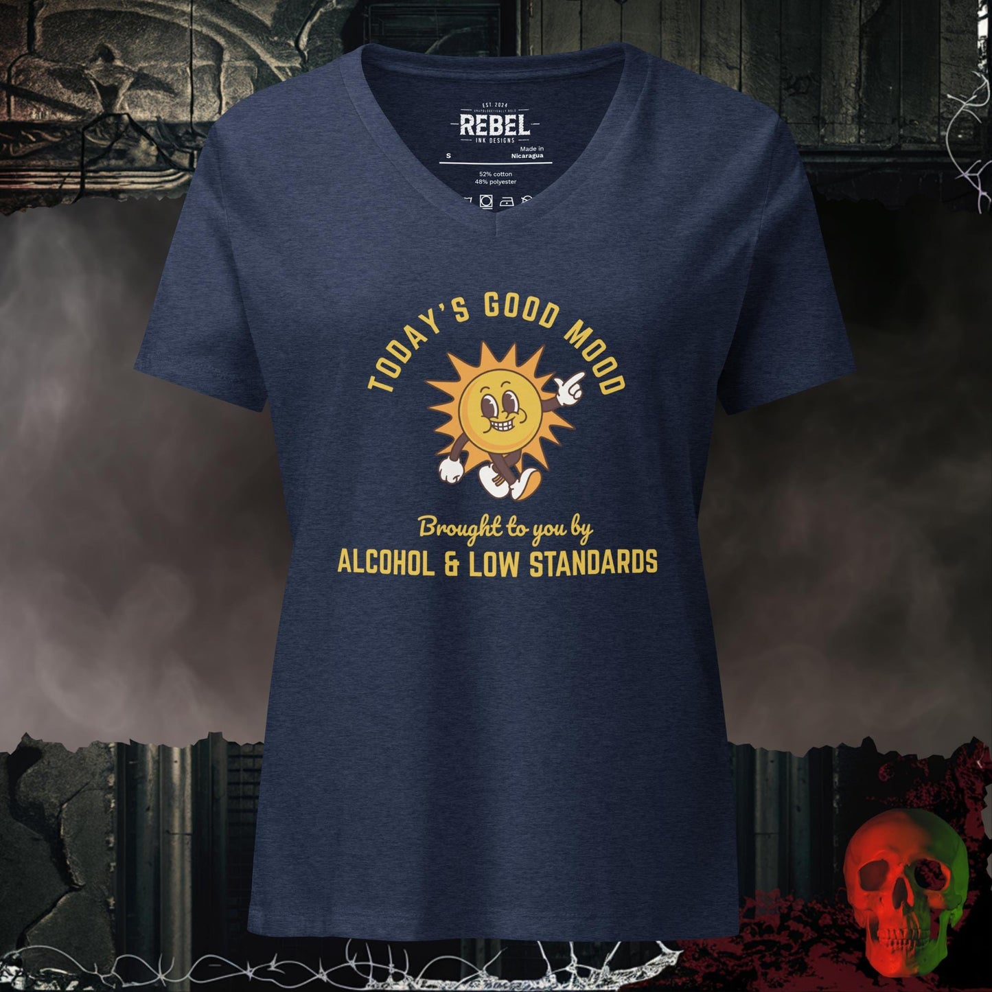 V-Neck Heather Navy / S Today's Mood Relaxed V-Neck