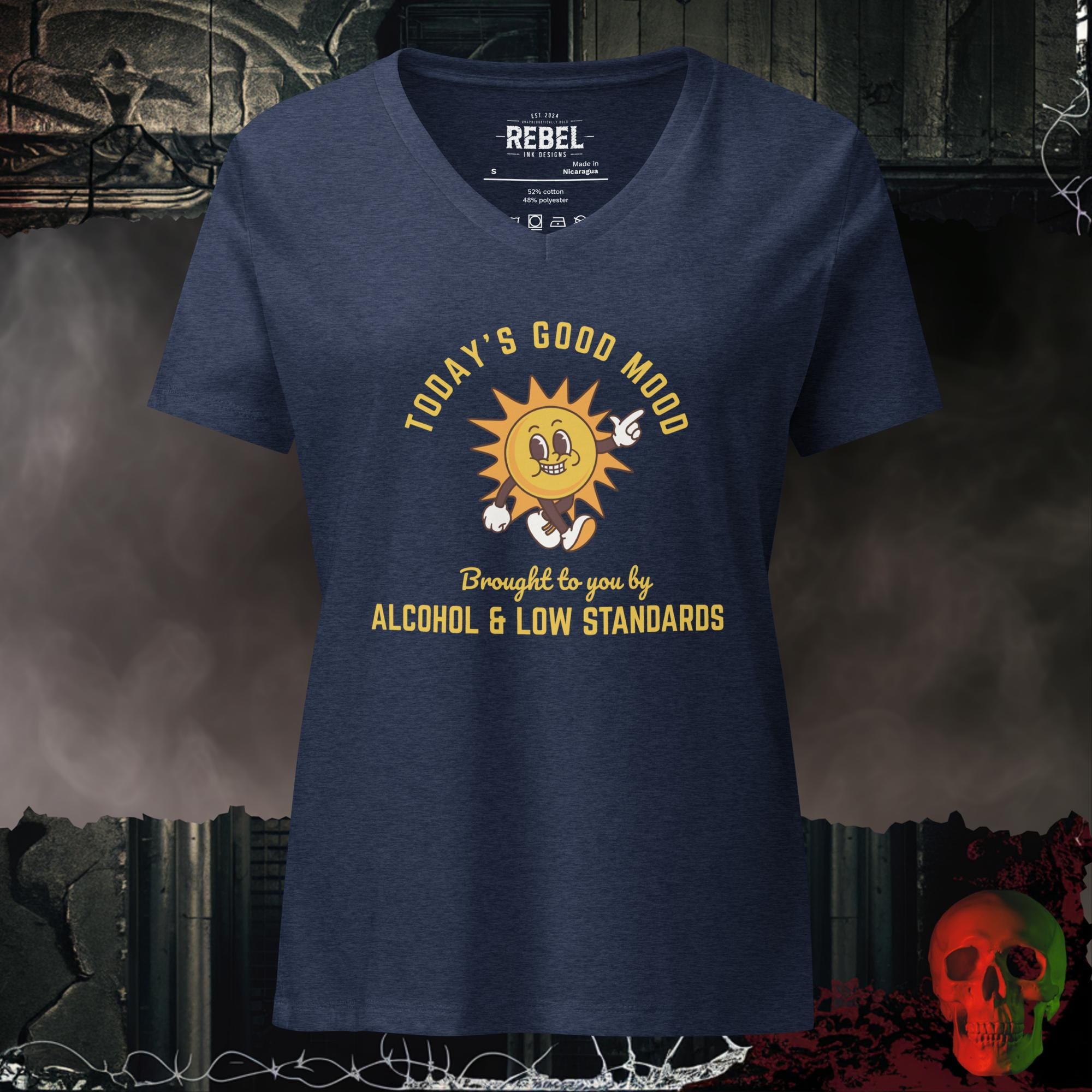 V-Neck Heather Navy / S Today's Mood Relaxed V-Neck