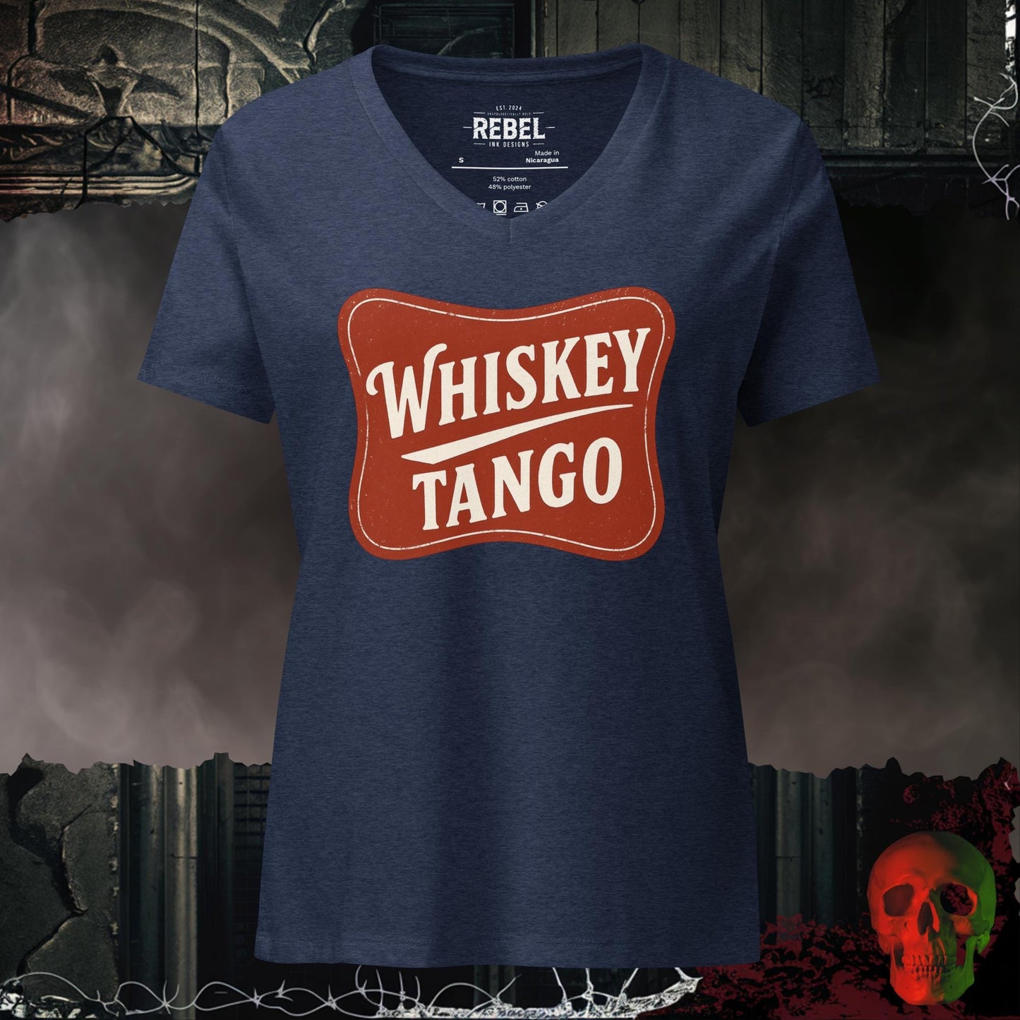 V-Neck Heather Navy / S Whiskey Tango Relaxed V-Neck