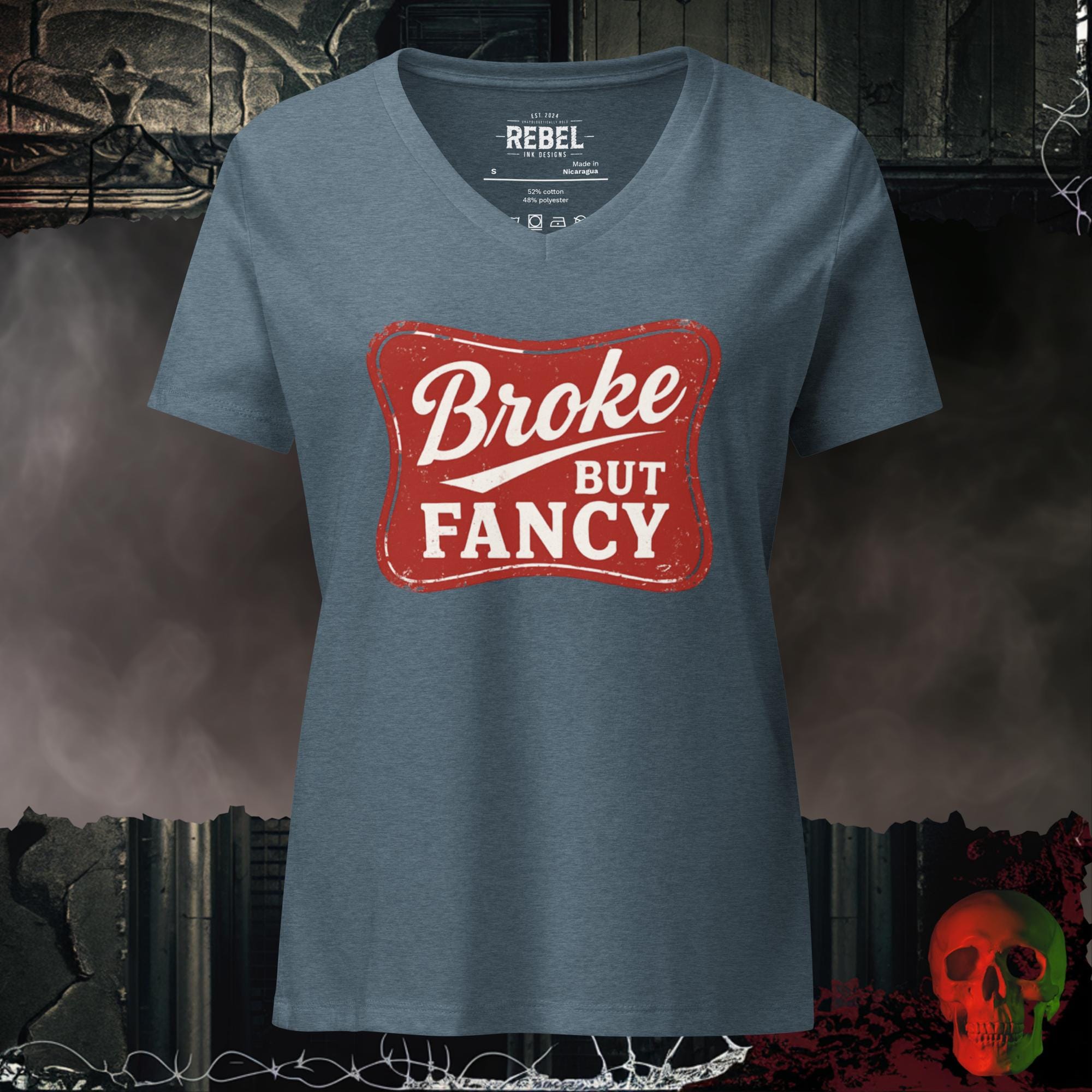 V-Neck Heather Slate / S Broke But Fancy Relaxed V-Neck