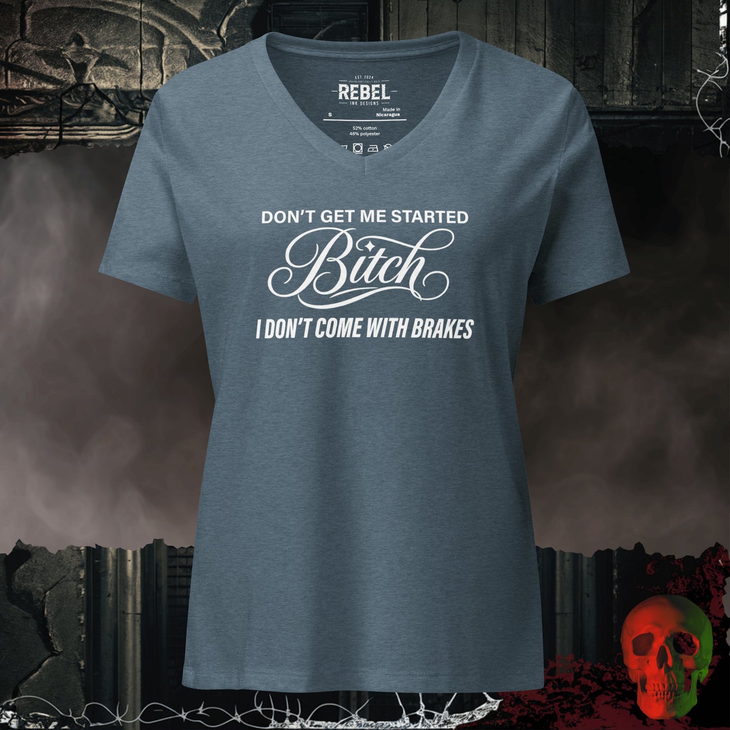 V-Neck Heather Slate / S Don't Get Me Started Relaxed V-Neck