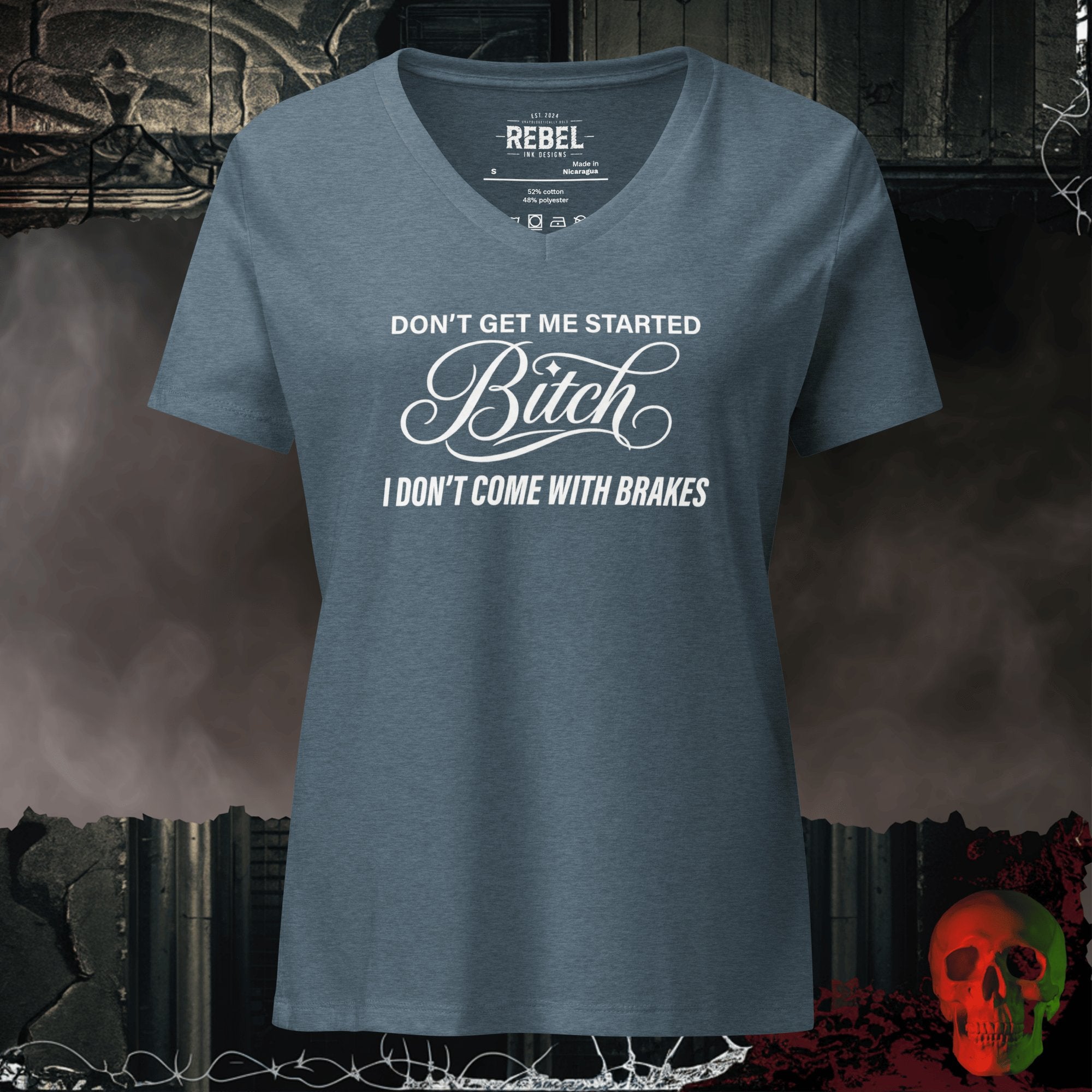 V-Neck Heather Slate / S Don't Get Me Started Relaxed V-Neck