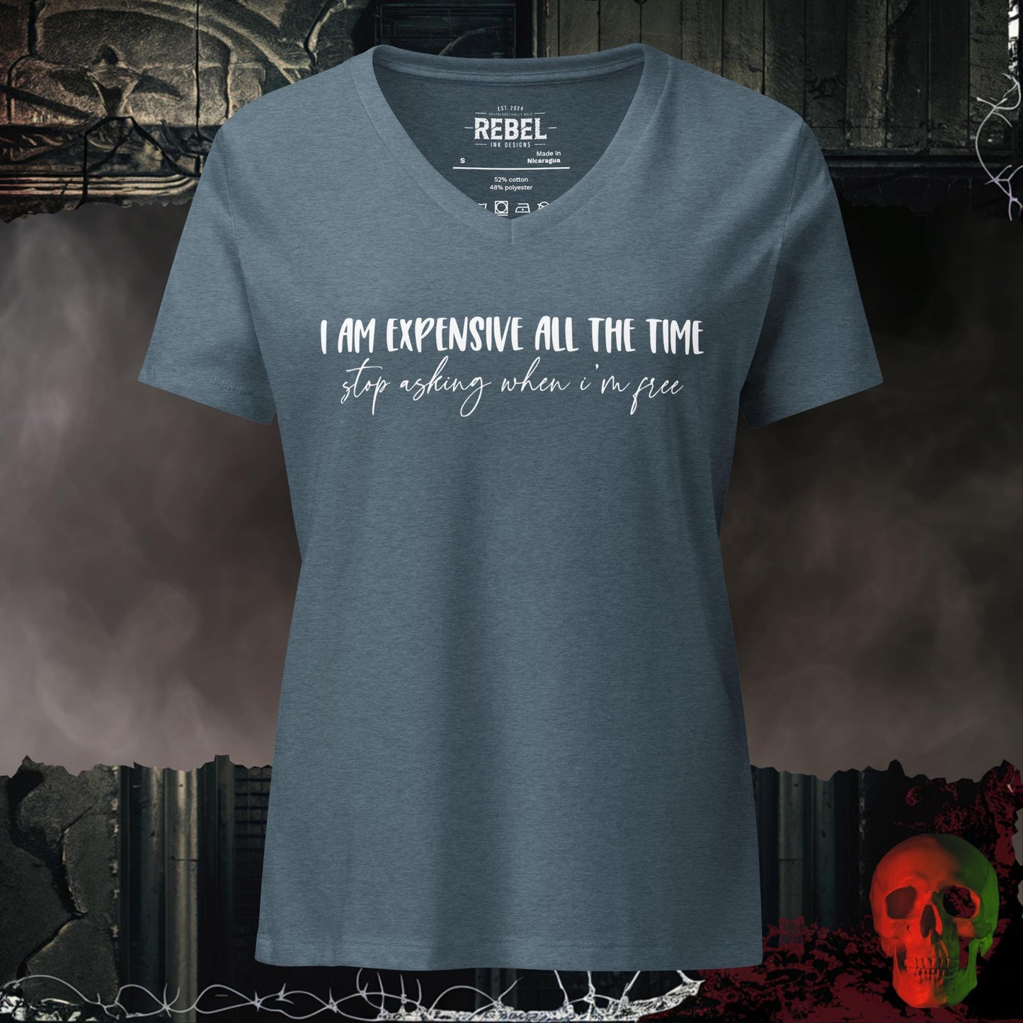 V-Neck Heather Slate / S Expensive All The Time Relaxed V-Neck