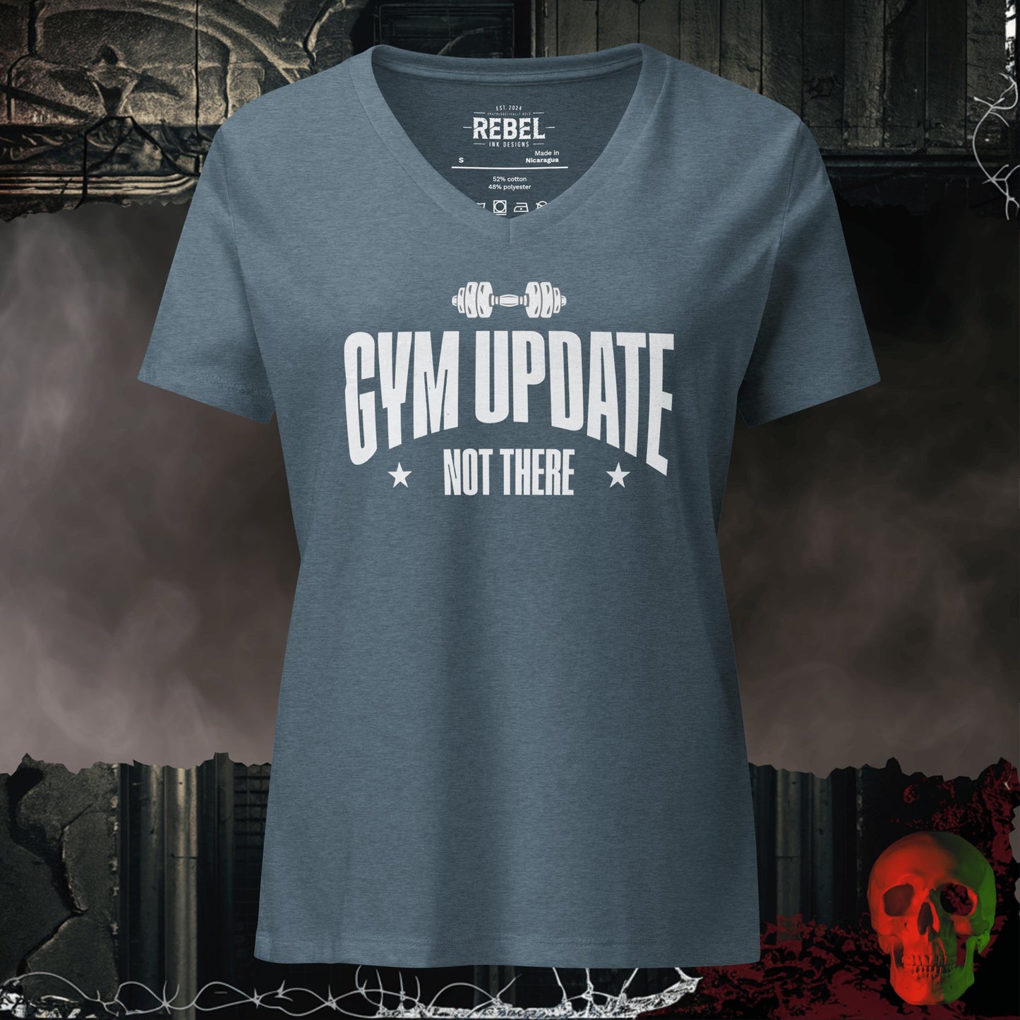 V-Neck Heather Slate / S Gym Update Relaxed V-Neck