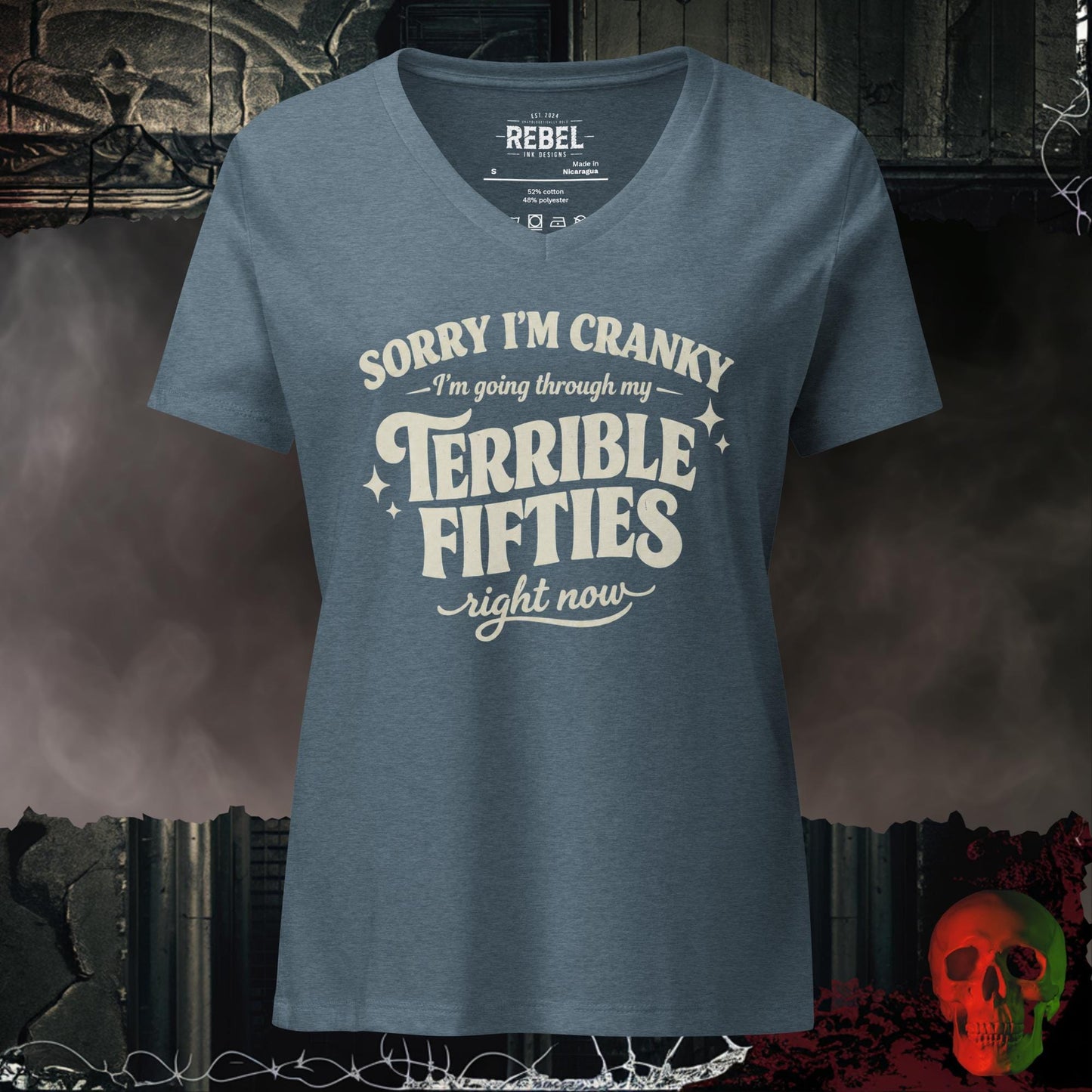 V-Neck Heather Slate / S Terrible Fifties Relaxed V-Neck