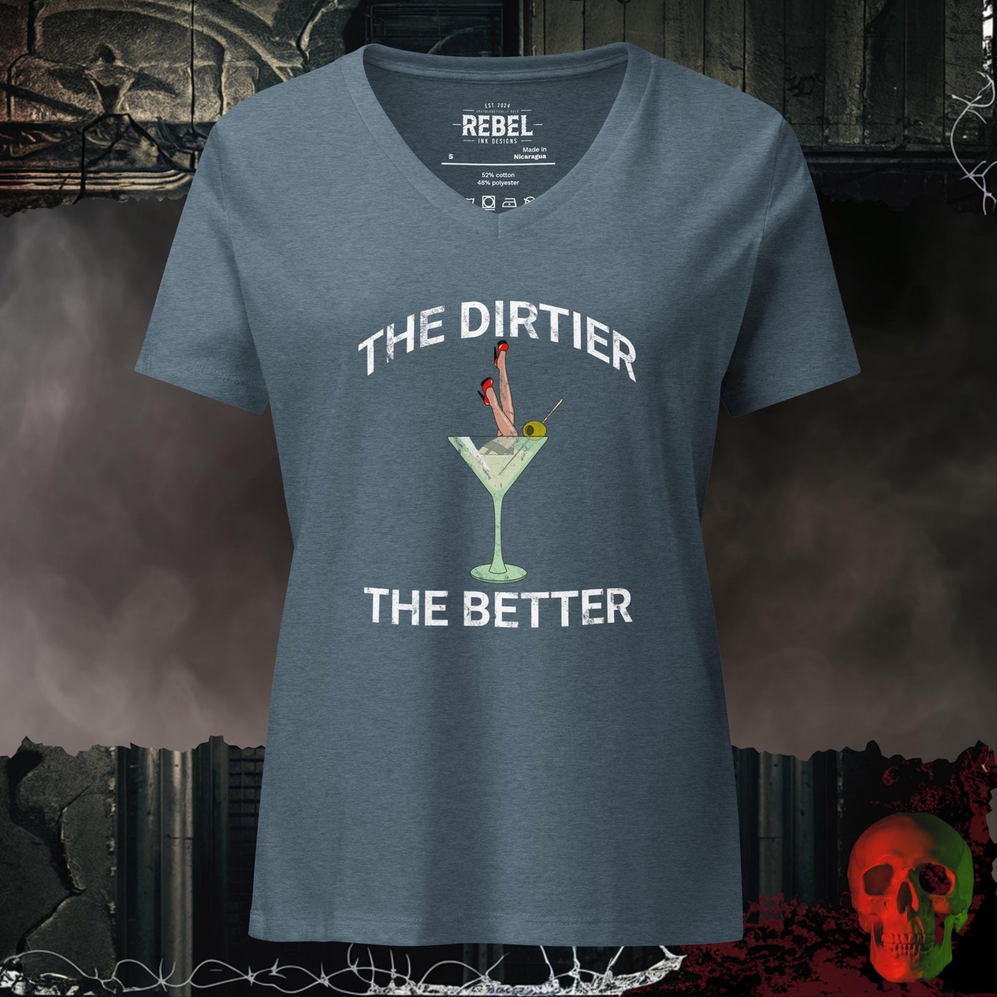 V-Neck Heather Slate / S The Dirtier The Better Relaxed V-Neck