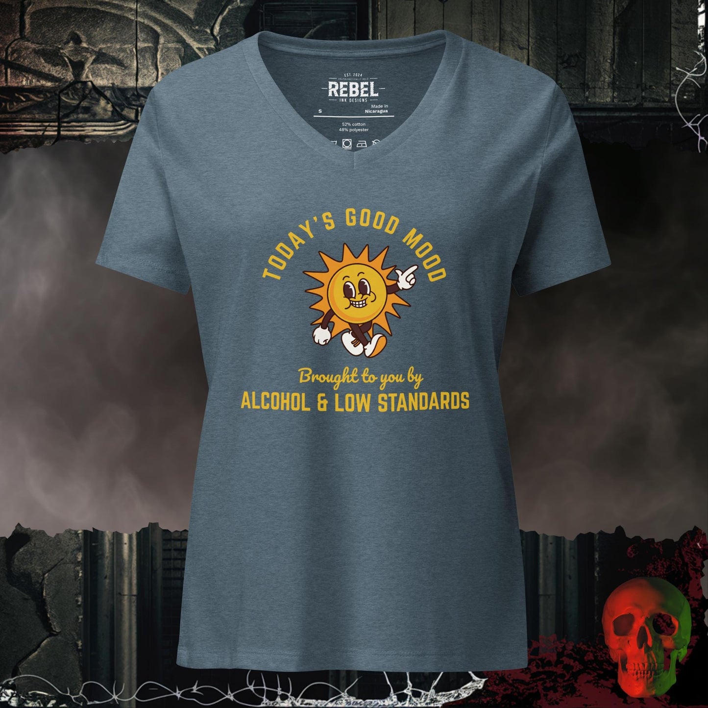 V-Neck Heather Slate / S Today's Mood Relaxed V-Neck