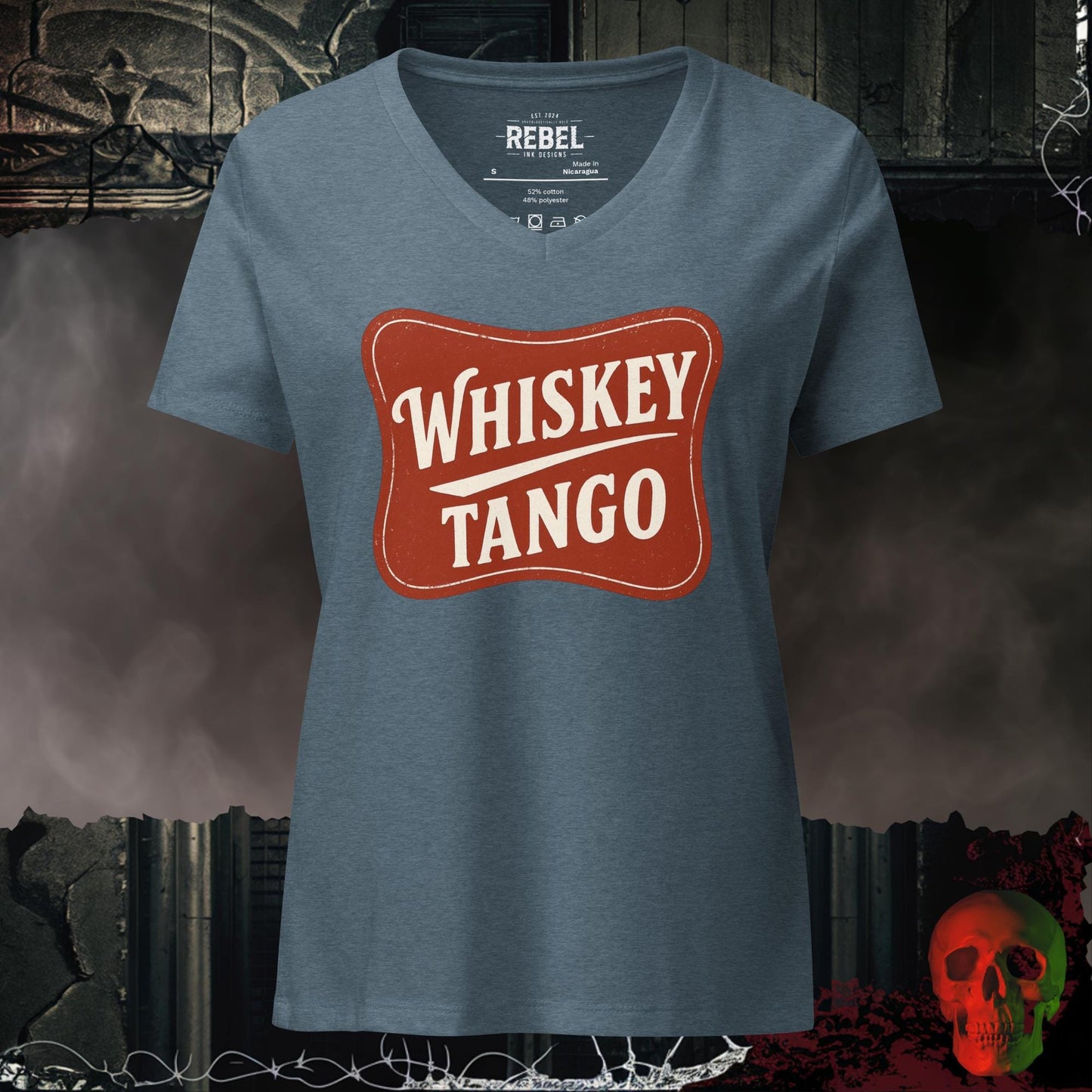 V-Neck Heather Slate / S Whiskey Tango Relaxed V-Neck