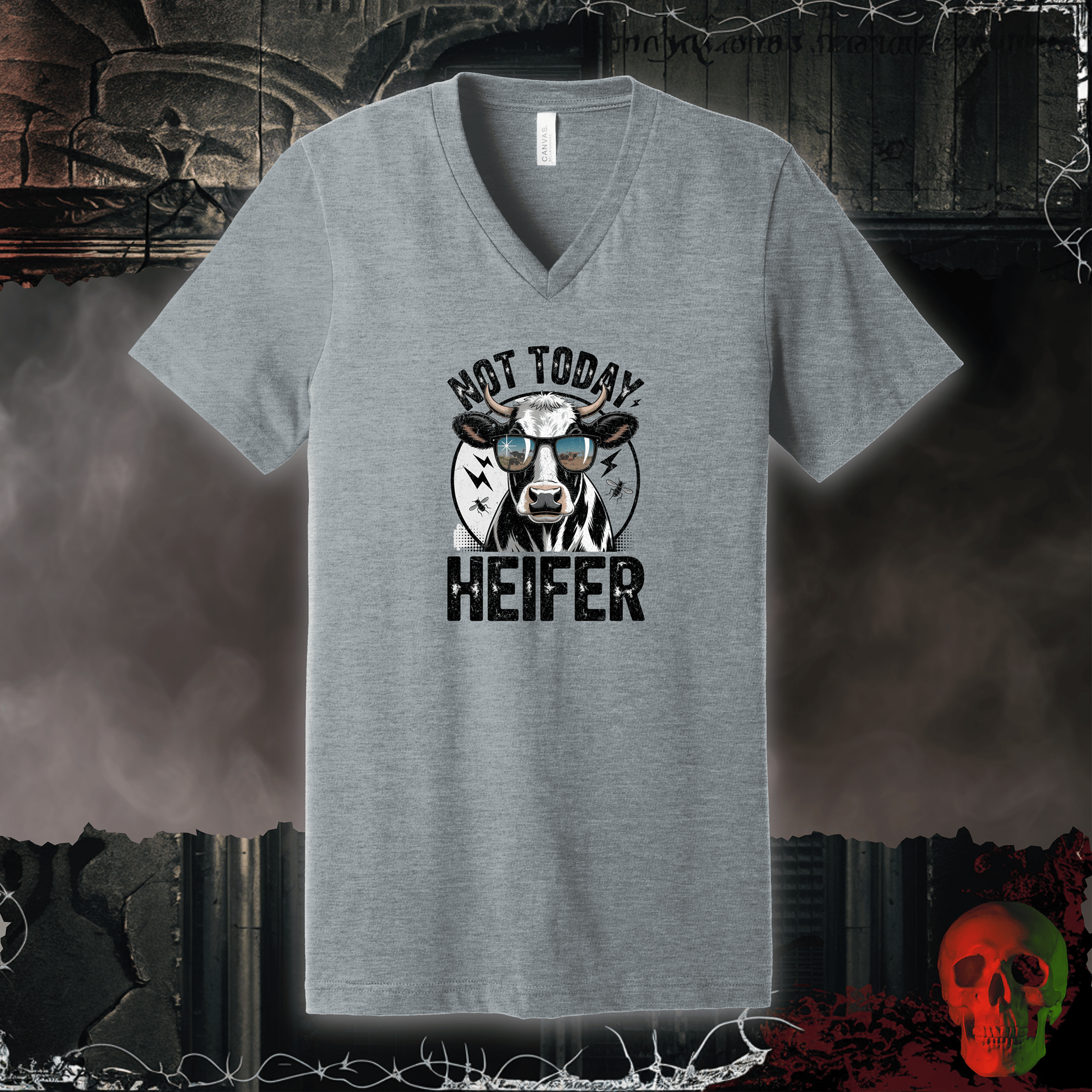 V-neck Not Today Heifer V-Neck Tee