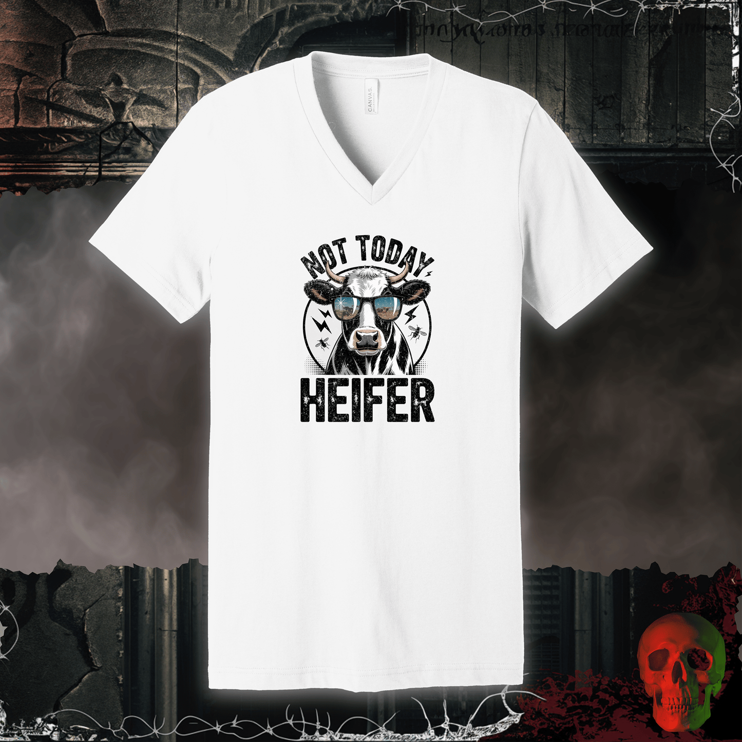 V-neck Not Today Heifer V-Neck Tee