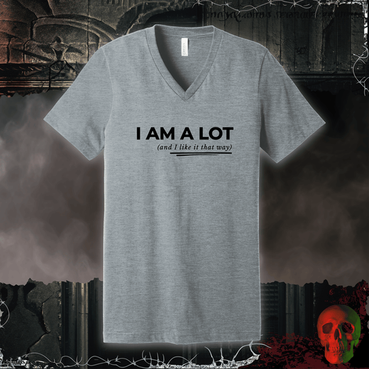 V-neck S / Athletic Heather I am a Lot V-Neck Tee