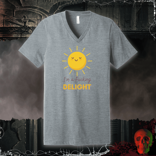 V-neck S / Athletic Heather Real Delight V-Neck Tee