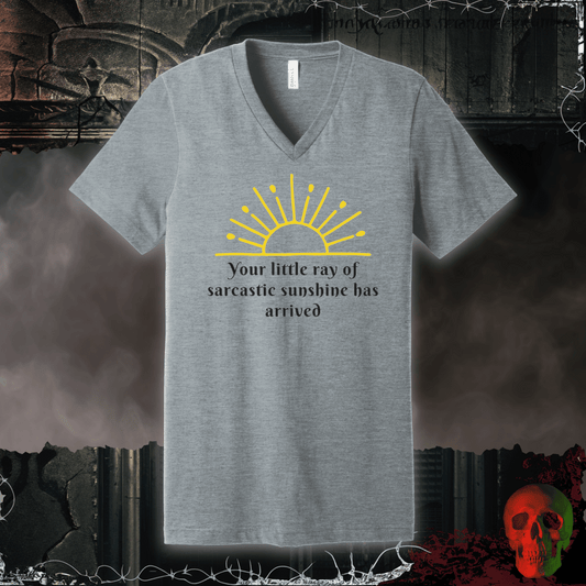 V-neck S / Athletic Heather Sarcastic Sunshine V-Neck Tee