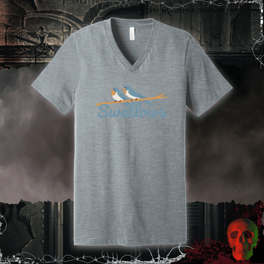 V-neck S / Athletic Heather Swallow Squad V-Neck Tee