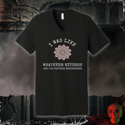 V-neck S / Black Whatever Bitches V-Neck Tee