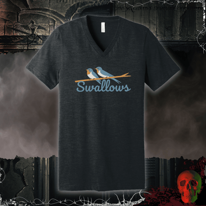 V-neck S / Dark Grey Heather Swallow Squad V-Neck Tee