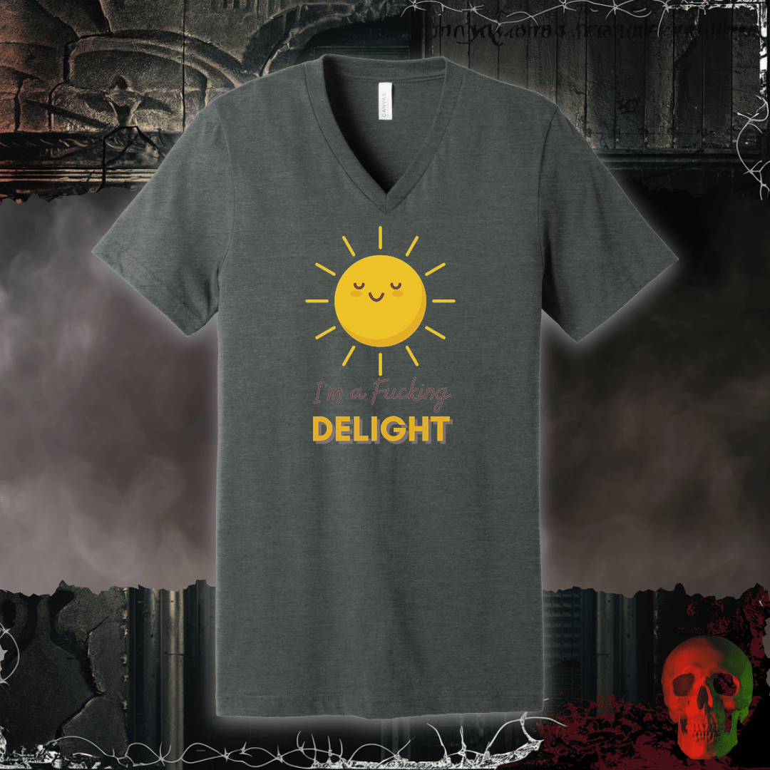 V-neck S / Deep Heather Real Delight V-Neck Tee