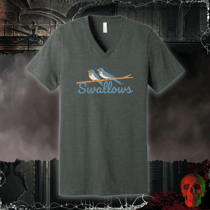 V-neck S / Deep Heather Swallow Squad V-Neck Tee