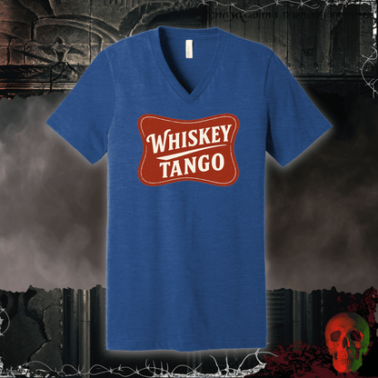 V-neck S / Heather True Royal Whiskey Tango V-Neck Tee