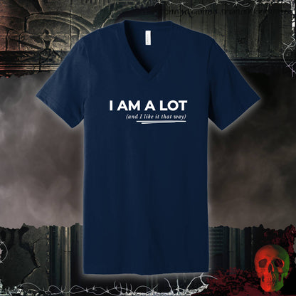 V-neck S / Navy I am a Lot V-Neck Tee