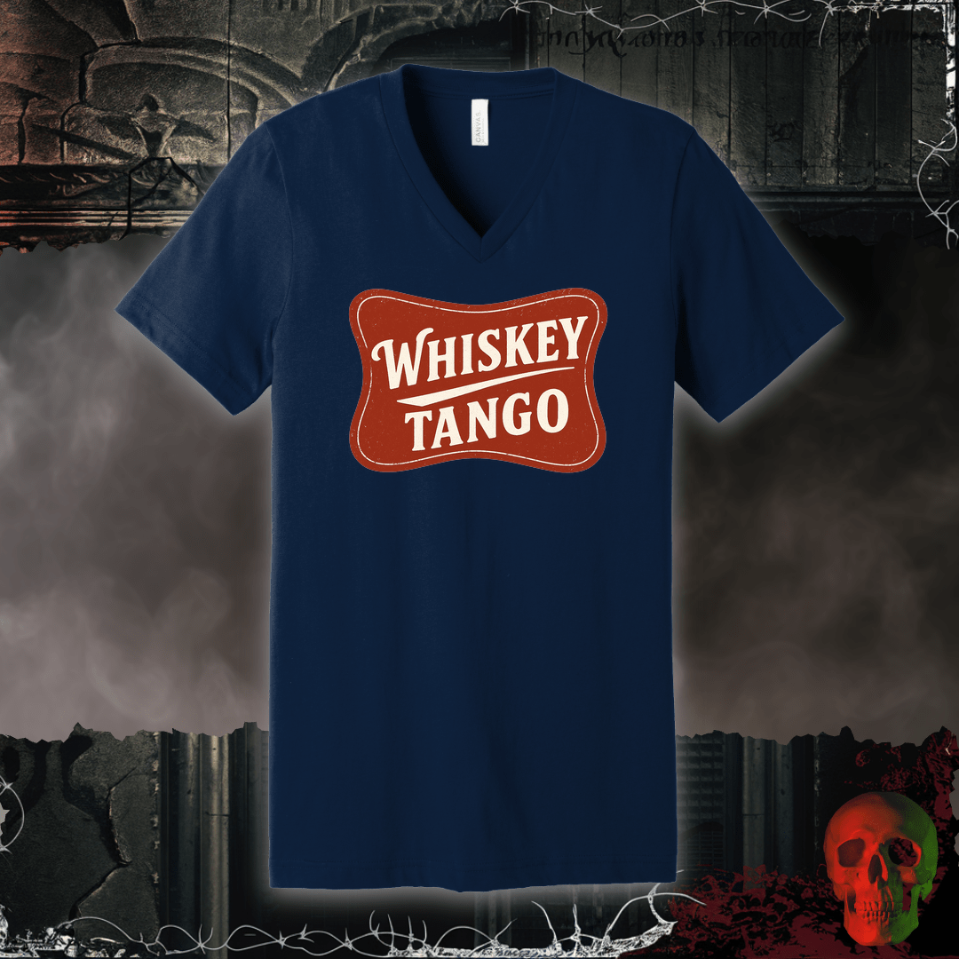 V-neck S / Navy Whiskey Tango V-Neck Tee