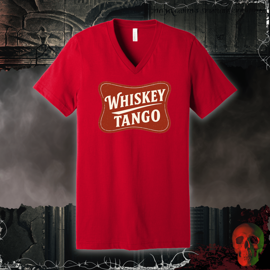 V-neck S / Red Whiskey Tango V-Neck Tee