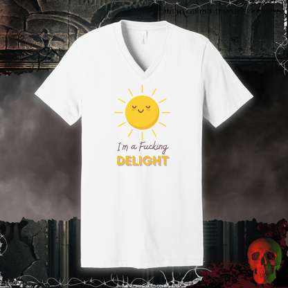 V-neck S / White Real Delight V-Neck Tee