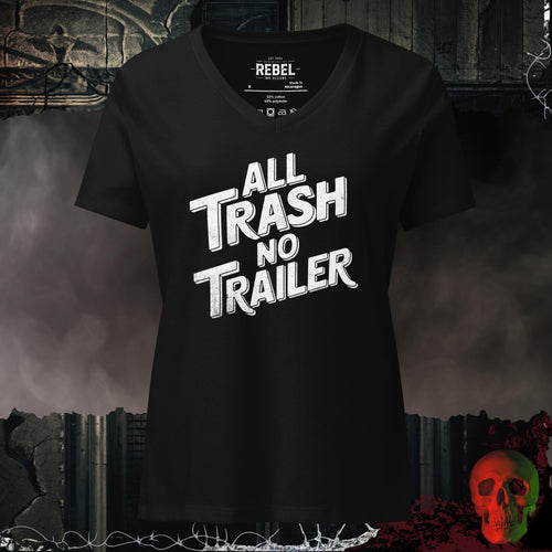V-Neck Solid Black Blend / S All Trash No Trailer Relaxed V-Neck