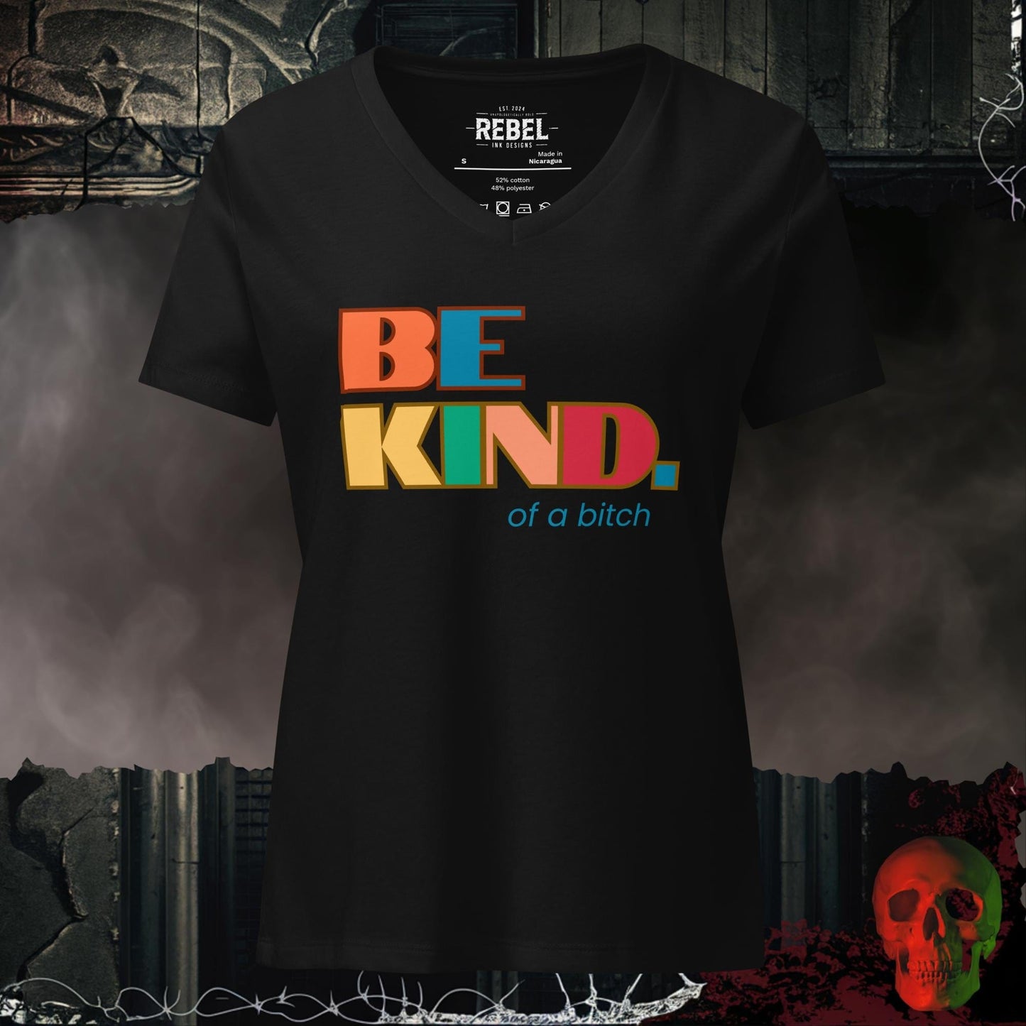 V-Neck Solid Black Blend / S Be Kind... of a B!tch Relaxed V-Neck
