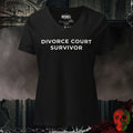V-Neck Solid Black Blend / S Divorce Court Survivor Relaxed V-Neck