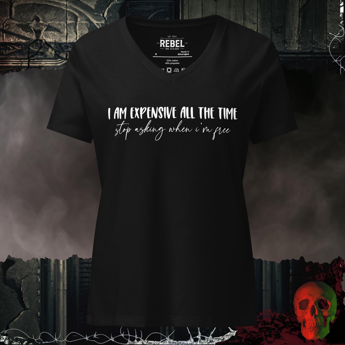 V-Neck Solid Black Blend / S Expensive All The Time Relaxed V-Neck