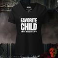 V-Neck Solid Black Blend / S Favorite Child I'm My Mother-In-Law's Confident Women's V-Neck