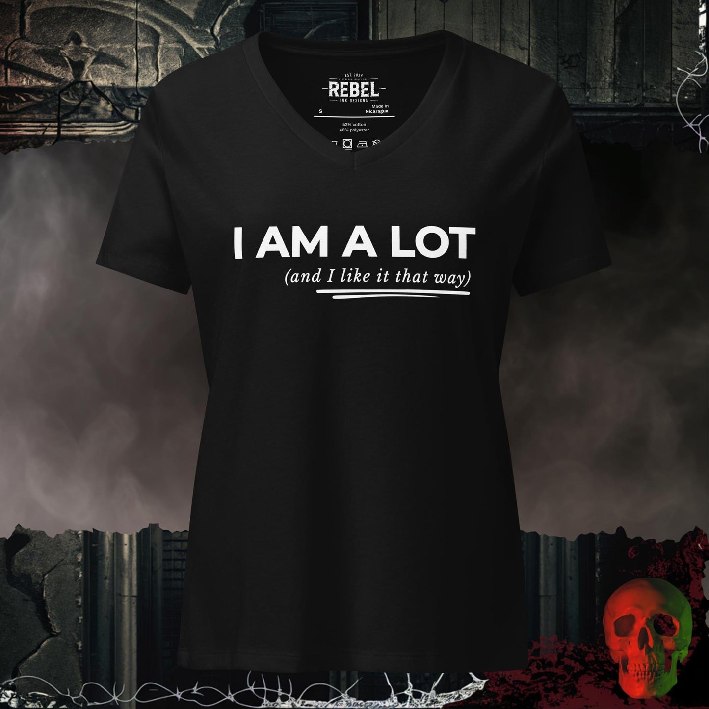 V-Neck Solid Black Blend / S I am a Lot Relaxed V-Neck