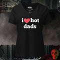 V-Neck Solid Black Blend / S I (Heart) Hot Dads Relaxed V-Neck