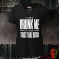 V-Neck Solid Black Blend / S I Like Drunk Me V-Neck Tee | Rebel Ink Designs