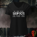 V-Neck Solid Black Blend / S No One Suspects Women's Relaxed V-Neck