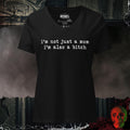 V-Neck Solid Black Blend / S Not Just a Mom Relaxed V-Neck