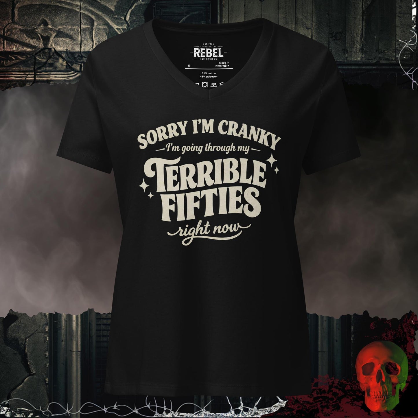 V-Neck Solid Black Blend / S Terrible Fifties Relaxed V-Neck