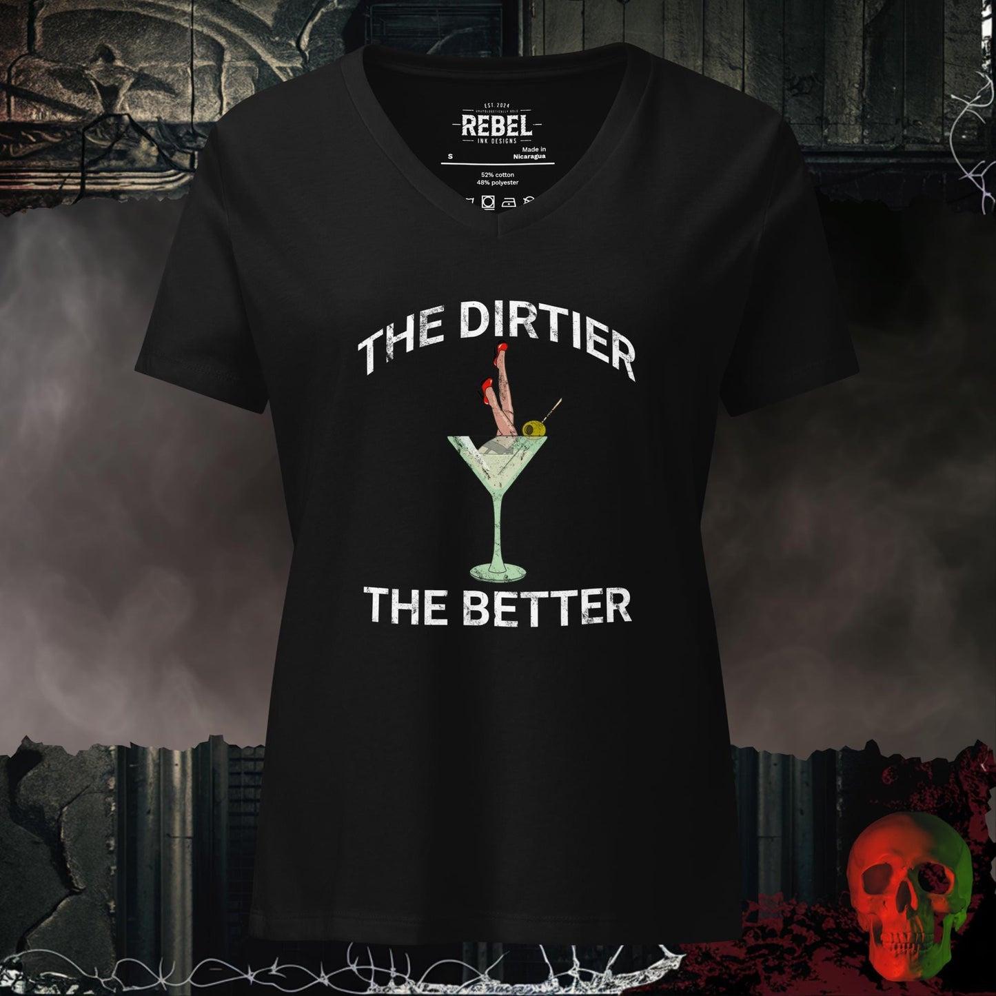 V-Neck Solid Black Blend / S The Dirtier The Better Relaxed V-Neck