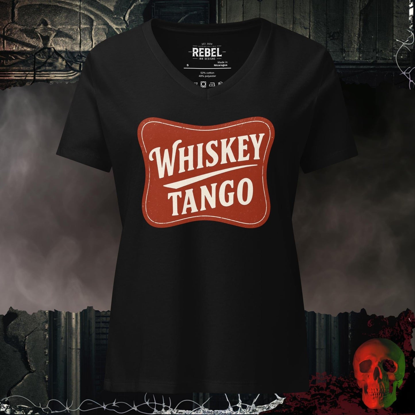 V-Neck Solid Black Blend / S Whiskey Tango Relaxed V-Neck