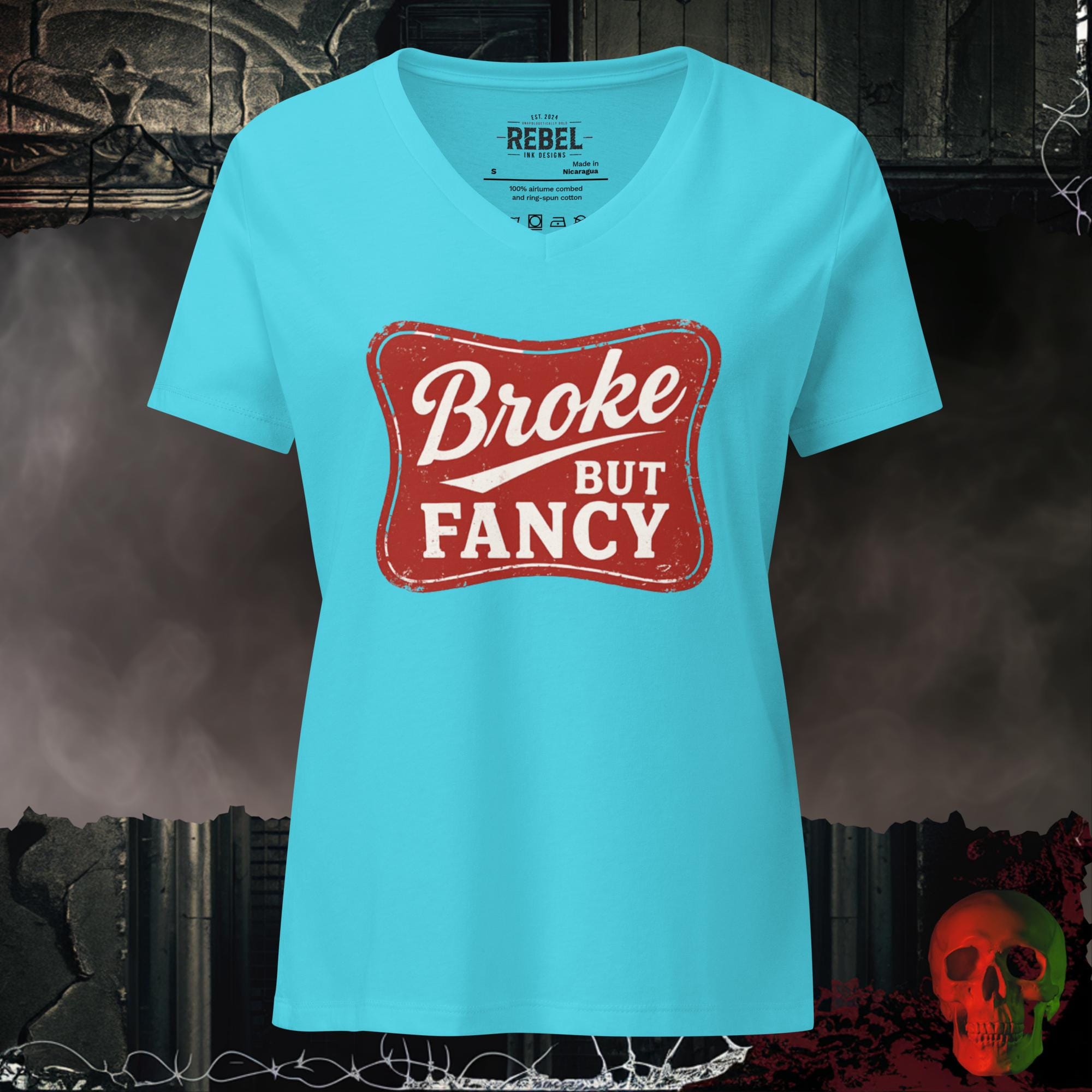 V-Neck Turquoise / S Broke But Fancy Relaxed V-Neck