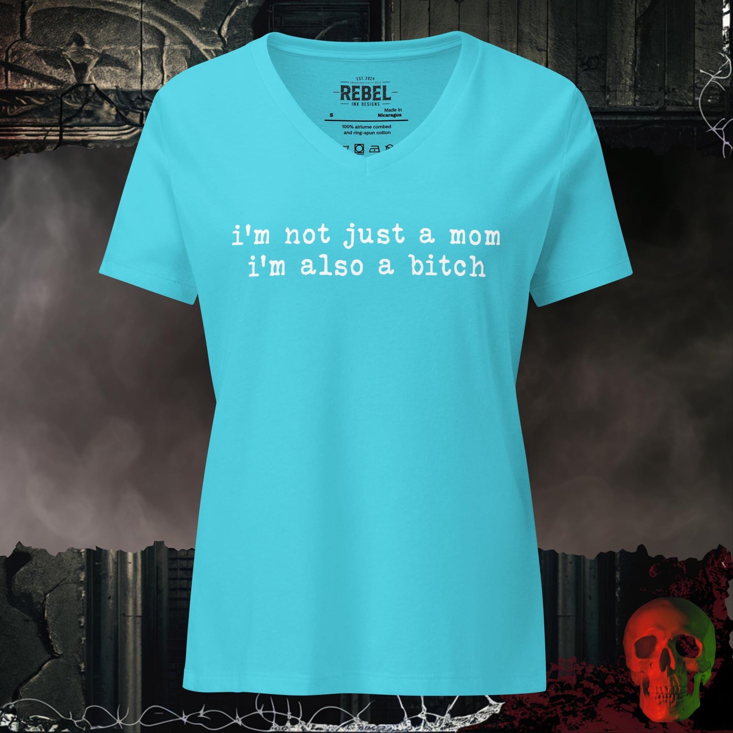 V-Neck Turquoise / S Not Just a Mom Relaxed V-Neck