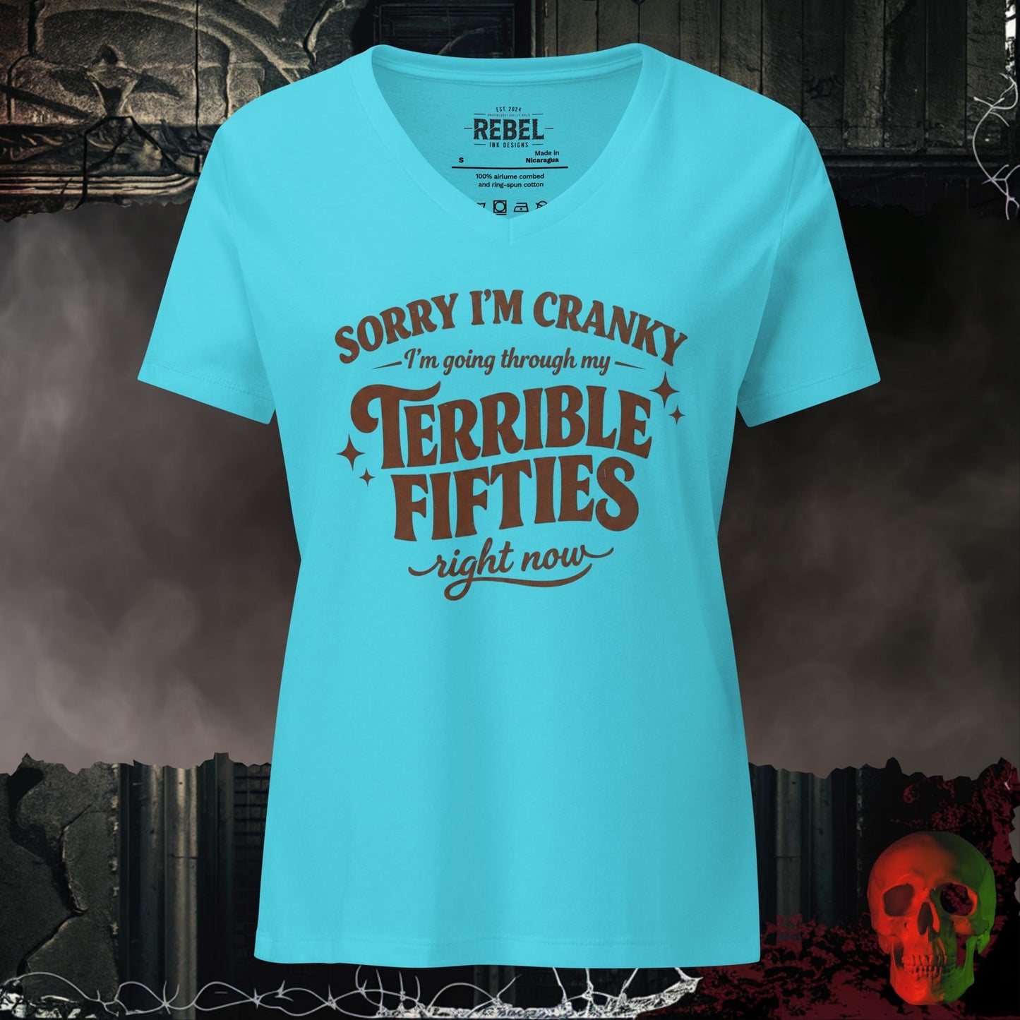 V-Neck Turquoise / S Terrible Fifties Relaxed V-Neck